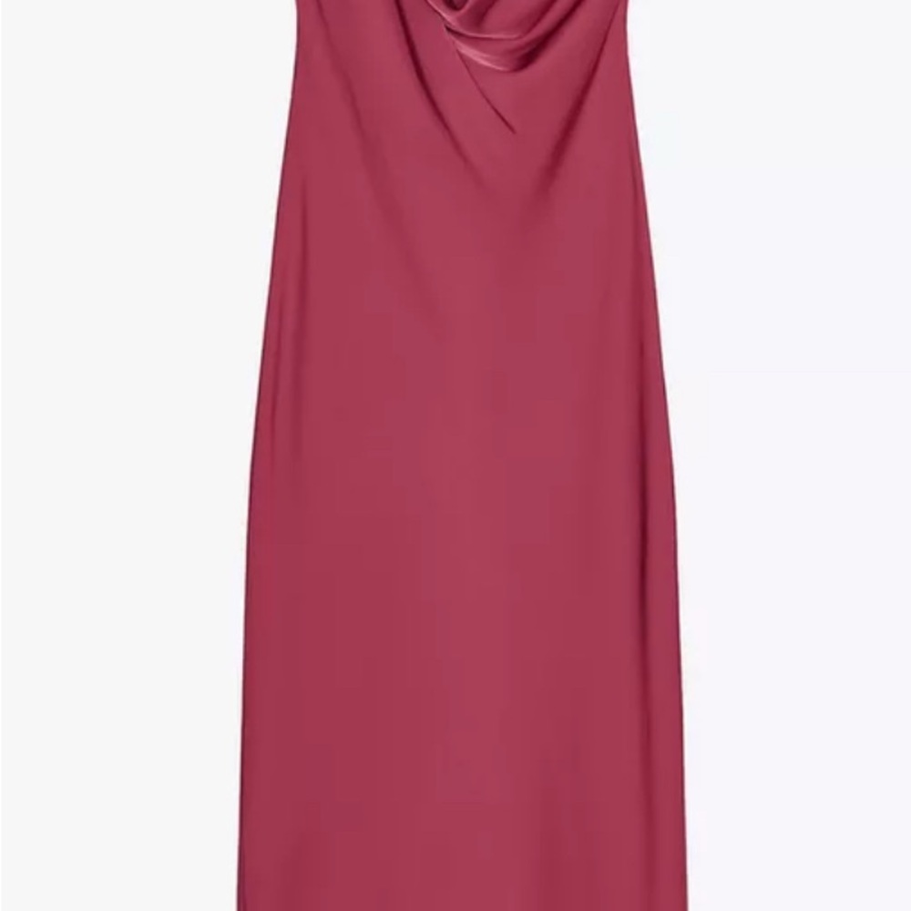 ZARA Red Asymmetrical Women's Dress